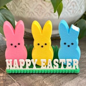 Peeps Bunny Happy Easter Sign